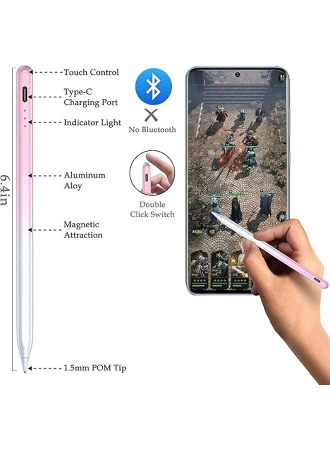 Active Stylus Pen for Touchscreen Devices – High Precision Digital Pencil (Pink) - Image 3